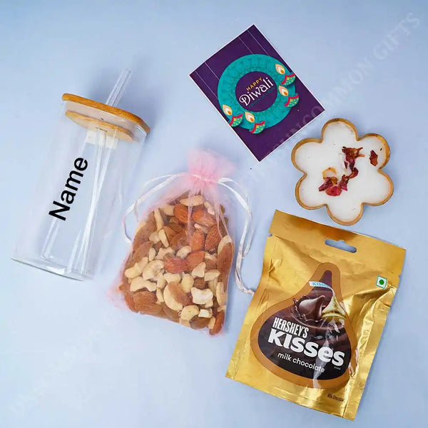 Glass Tumbler Diwali Combo Gift Set
